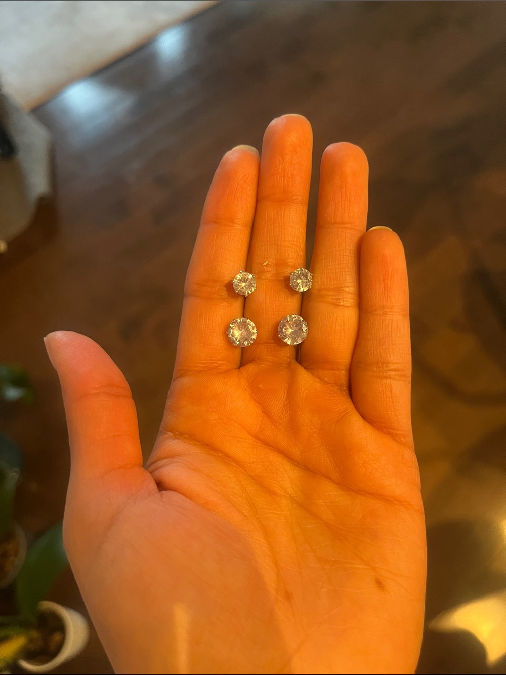 Classic Clear CZ Stud Earrings - Clear